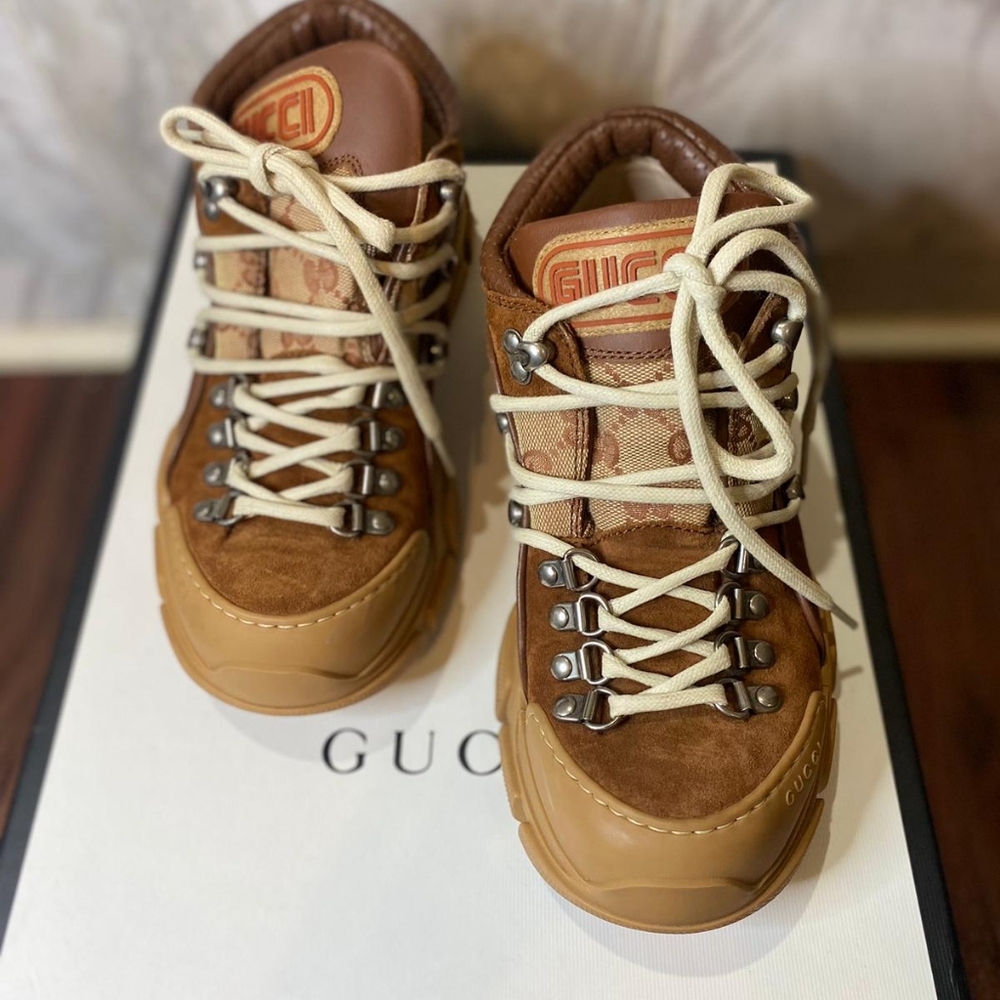 GUCCI Flashtrek brown Low top Ankle boots